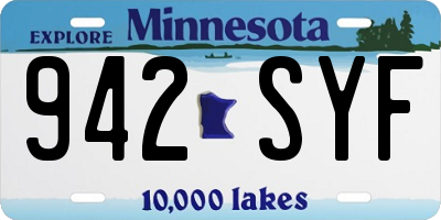 MN license plate 942SYF