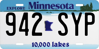 MN license plate 942SYP