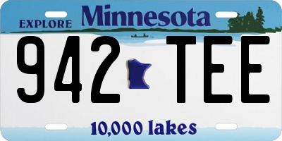 MN license plate 942TEE