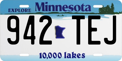 MN license plate 942TEJ