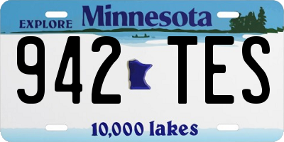 MN license plate 942TES