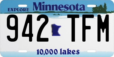 MN license plate 942TFM