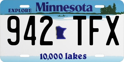 MN license plate 942TFX