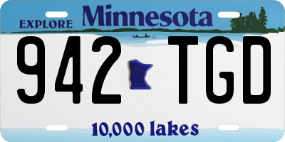 MN license plate 942TGD