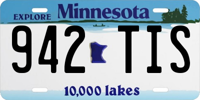 MN license plate 942TIS
