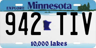 MN license plate 942TIV