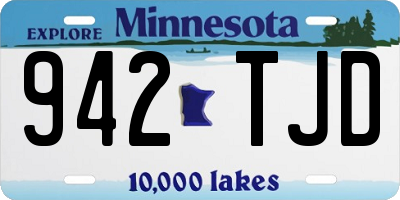 MN license plate 942TJD