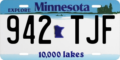 MN license plate 942TJF