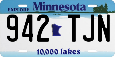 MN license plate 942TJN