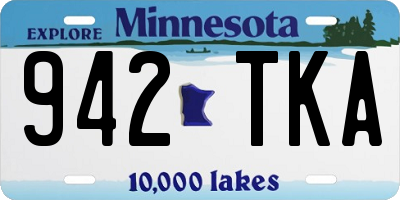 MN license plate 942TKA