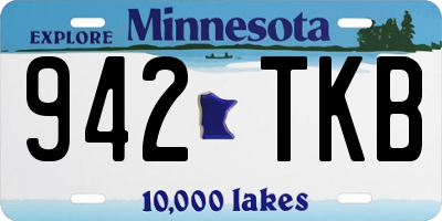 MN license plate 942TKB