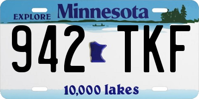 MN license plate 942TKF