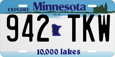 MN license plate 942TKW