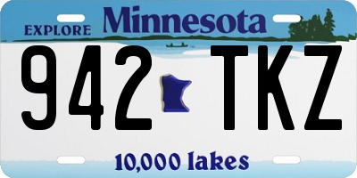 MN license plate 942TKZ
