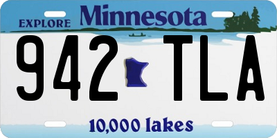 MN license plate 942TLA