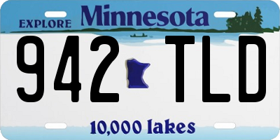 MN license plate 942TLD