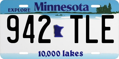 MN license plate 942TLE
