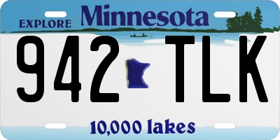 MN license plate 942TLK