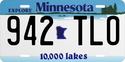 MN license plate 942TLO