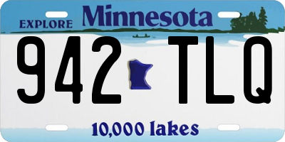 MN license plate 942TLQ