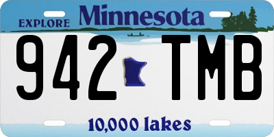 MN license plate 942TMB