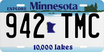 MN license plate 942TMC