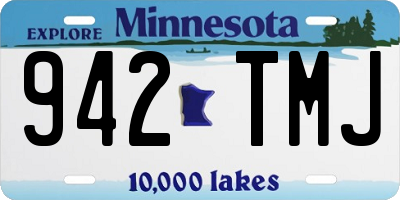 MN license plate 942TMJ