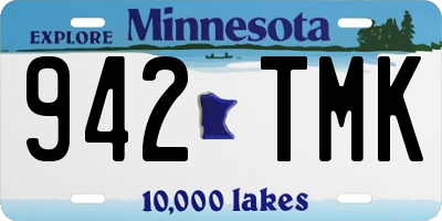 MN license plate 942TMK