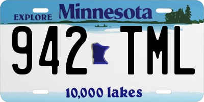 MN license plate 942TML