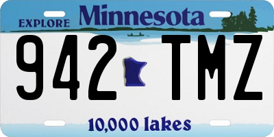 MN license plate 942TMZ