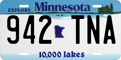 MN license plate 942TNA