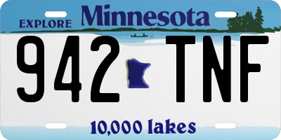 MN license plate 942TNF