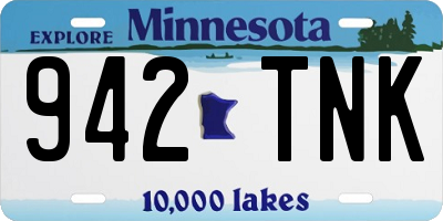 MN license plate 942TNK