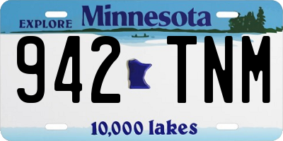 MN license plate 942TNM