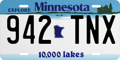 MN license plate 942TNX