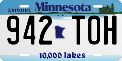 MN license plate 942TOH