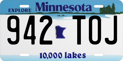 MN license plate 942TOJ