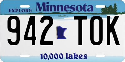 MN license plate 942TOK