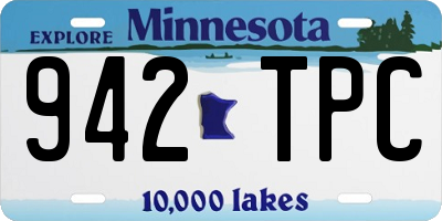 MN license plate 942TPC