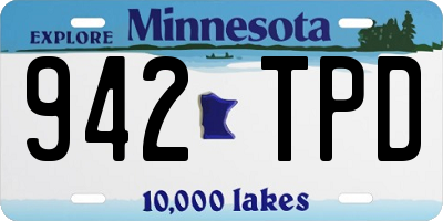 MN license plate 942TPD