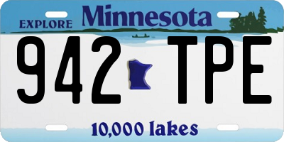 MN license plate 942TPE