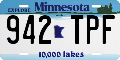 MN license plate 942TPF