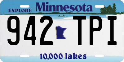 MN license plate 942TPI