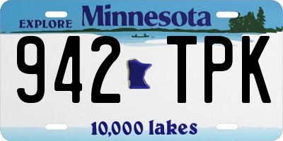 MN license plate 942TPK