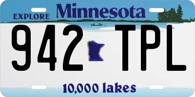 MN license plate 942TPL