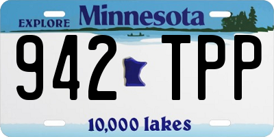 MN license plate 942TPP