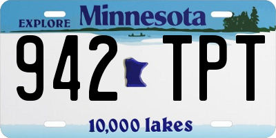 MN license plate 942TPT