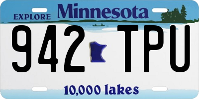 MN license plate 942TPU