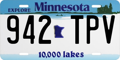 MN license plate 942TPV