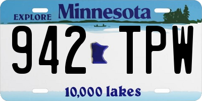 MN license plate 942TPW